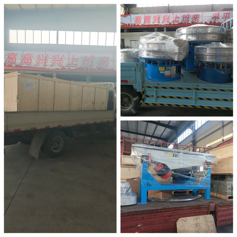 出口垂直振動(dòng)提升機(jī)、旋振篩、直線篩、網(wǎng)架等發(fā)貨